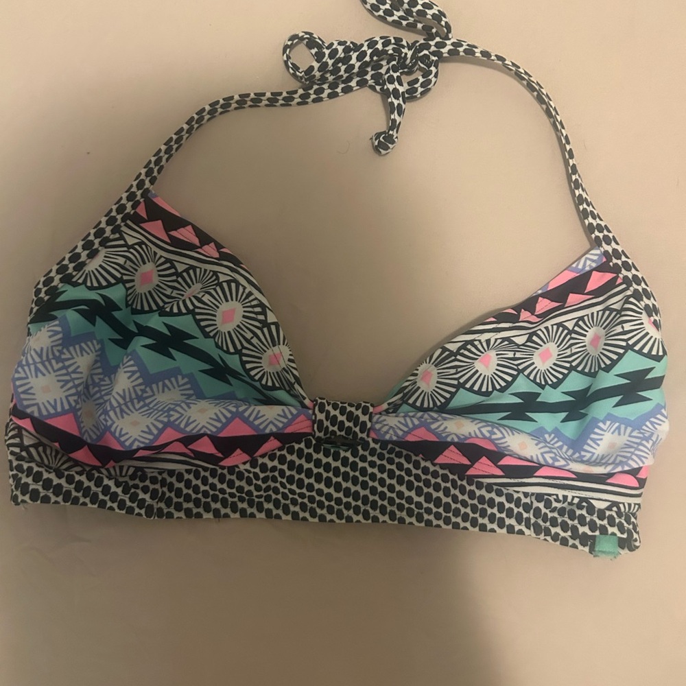 Old Navy Geometric Bikini Top - Pink, Blue, Black